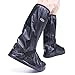 ARUNNERS Motorcycle Rain Boots Covers Cycling Shoes Gear Men (Black, High, XXL)