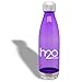 H2O Basics BPA-Free Sport Water Bottles 25 oz, Tritan Non Toxic Plastic, Reusable Flask with Stainless Steel Leak Proof Twist Off Cap & Steel Base, Cola Bottle Shape (Graphite, 25 Ounces)