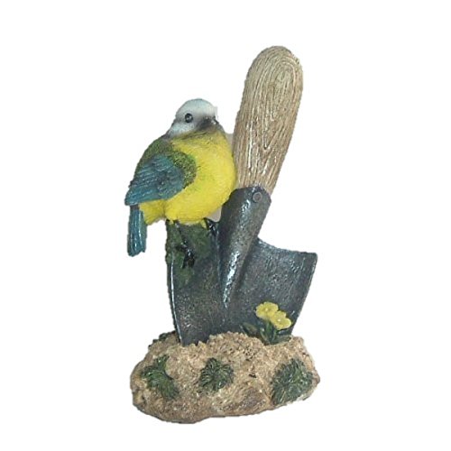 Vivid Arts Bird on a Trowel Ornament - Blue Tit Design (BG-TROW-F)