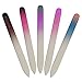 Nail File Set - Professional Double Sided Crystal Nail File with Case - Glass Nail File - Premium Luxury Crystal Glass Finger Nail File Set - Pedicure Fingernail File - Manicure Nail Files, Buffer Kit