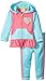 RBX Baby Girls' 2 Piece Set  Jacket and Pants  Heart Logo Turq