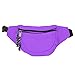 DALIX Fanny Pack w/ 3 Pockets Traveling Concealment Pouch Airport Money Bag (Purple)