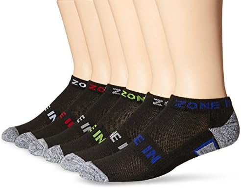 Zone In Men's Pack Low Cut Socks,Black,10-13/6-12