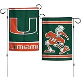 Wincraft NCAA University of Miami Hurricanes 12 x 18 inch 2-Sided Garden Flag