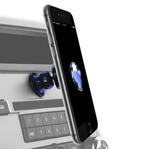 Caseco Core 360 Magnetic Car Mount Phone Holder for iPhone 7/6S Plus 5S/SE Samsung Galaxy/Note Devices - Single (Blue)