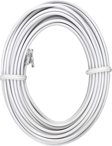 image for Power Gear Phone Line Cord, 15 Foot Phone Cord, Modular Jack Ends, Wor