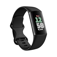 Fitbit Charge 6 Activity Tracker with 6 Months Premium Membership Included, 7 Days Battery Life and Google Wallet and Google Maps, Obsidian/Black Aluminum