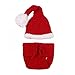 SUNBABY Newborn Baby Christmas Santa Knitted Crochet Photography Prop Costume Outfits (Two Pieces Set), Medium Size