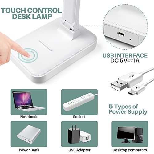 candyfouse LED Desk Lamp with Touch Control, Reading Lamp No Flicker, 3