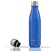 Ezisoul Insulated Stainless Steel Sports Water Bottle - No Leaks, Sweating or Toxins - Brushed Stainless Steel - 25oz