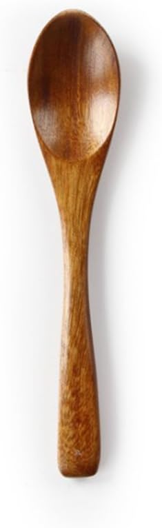 Namgiy Wooden Spoons For Cooking Bamboo Kitchen Utensil Set Kitchen Tools Salt Spoons Honey Teaspoon Coffee Tea Sugar Salt Jam Mustard Ice Cream Spoons Wooden Cutlery 13.3 * 2.7cm