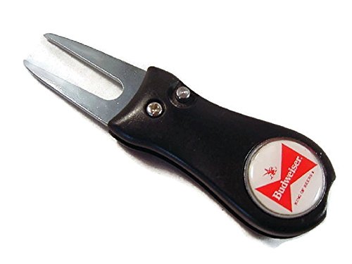 BUDWEISER BEER LOGO ON SWITCHBLADE GOLF DIVOT TOOL NEW