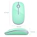 Jelly Comb 2.4G Slim Wireless Mouse with Nano Receiver, Less Noise, Portable Mobile Optical Mice for Notebook, PC, Laptop, Computer, MacBook MS001 (Green and Purple)