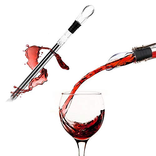 Wine Chiller Stick - 3-in-1 Stainless Steel Wine Bottle Cooler Stick Freezer with Aerator and Pourer Decanter for Whiskey Cocktails Beer- Perfect Wine Accessories Gift - Thumbnail 3