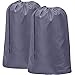HOMEST 2 Pack Extra Large Travel Laundry Bag [28''x40''] Machine Washable Sturdy Rip-Stop Material Drawstring Closure, Grey