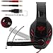 Gaming Headset with Microphone for Laptop,PC,PS4,Xbox ONE.maxin 3.5mm Wired Gaming Headphones with Noise Cancelling Volume Control Stereo Sound – Black and Redthumb 2