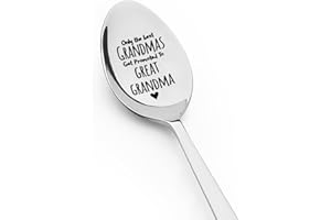 Mothers Day Gifts for Grandma Pregnancy Announcement Gift for Grandmother Birthday Gifts for Nana Engraved Spoon for Coffee T