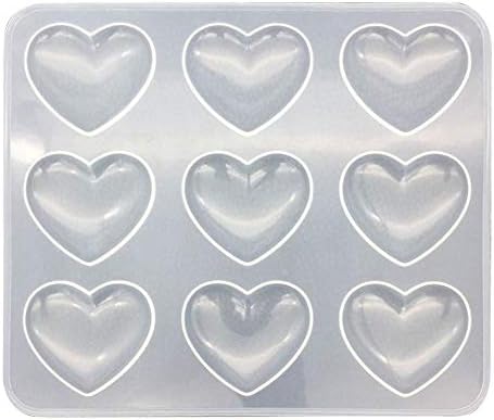 DianxinNY Good Home Life Cake Chocolate Dough Mold Design 9 Cup Heart Heart Silicone Material