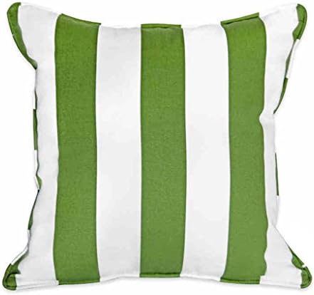WANGXIAOLIN Sofa Cushions Lumbar Pillow Office Sofa Green White Vertical Stripe Backpack Cotton Containing Pillow ( Size : 50cm50cm )