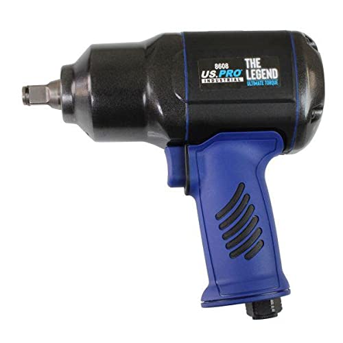 US PRO Industrial Impact Wrench 1/2 in Dr Air Legend Ultimate Torque 1700Nm 8608