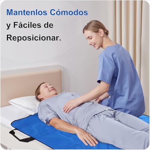 Toketa Manta de Traslado Reutilizable, Colchón de Posicionamiento Impermeable con Ocho Asas Reforzadas, Rotar y Girar al Paciente, lo Que la Hace Muy Adecuada para Cuidar a los Miembros de la Familia