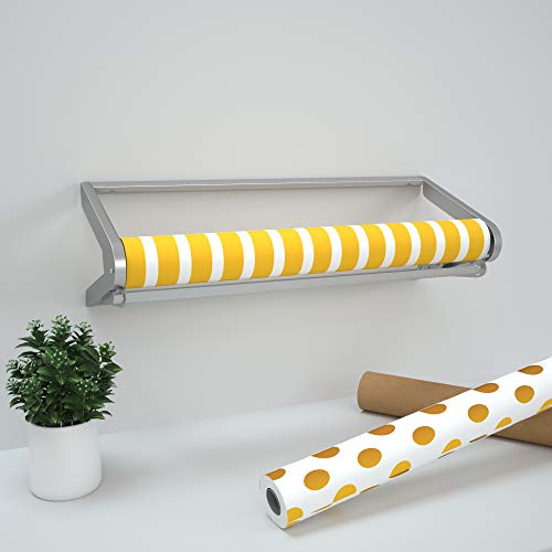 MARIGOLD 18-inch Butcher Paper Dispenser - Wrapping Paper Roll Cutter & Paper Holder for Butcher Freezer Craft Paper Rolls,Butcher Paper Roll Dispenser for Christmas Gift Wrap,Wall Mount or Tabletop - Thumbnail 2