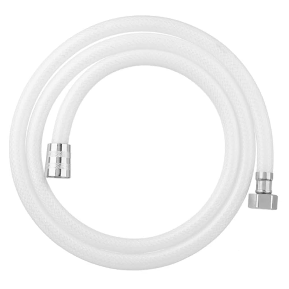 Schläfer 801290 | Shower Hose Bathtub, Flexible and Anti-Twist Shower Hose, Length 1.20 m, Brass Connections, Measures 1/2" x 1/2", White Mesh PVC Material