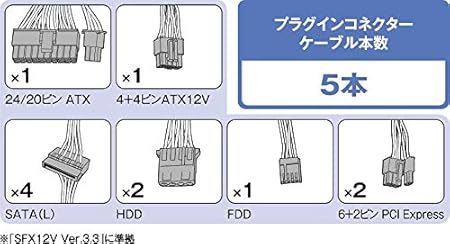 Amazon 玄人志向 80plus Gold 600w Sfx電源ユニット フルプラグイン Krpw Sxp600w 90 玄人志向 パソコン 周辺機器 通販