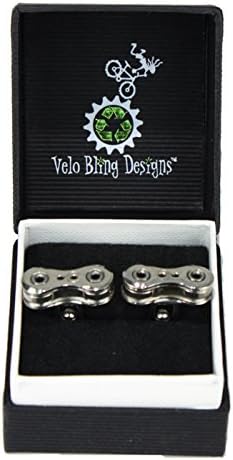 Velo Bling Designs Chain Link Cufflinks, Silver