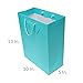 OccasionALL Teal Gift Bags with Handles, Teal Christmas Gift Bags, Large Party Favor Bags for Weddings, Birthdays, Holidays, Shopping, Party Supplies, Bulk, 10x5x13, 12 Pack