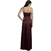 David's Bridal Stretch Satin Basque Waist Sheath Dress