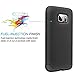 Tekcoo Galaxy S7 Case, [Tbaron Series] [Coal Black] Shock Absorbing Hybrid Rubber Plastic Impact Defender Rugged Slim Hard Case Cover Shell for Samsung Galaxy S7 S VII G930 GS7 All Carriers