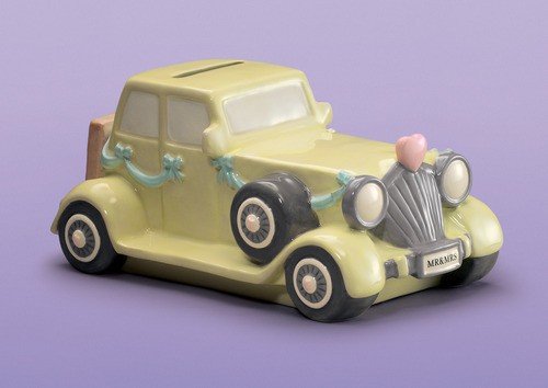 Russ Just Married Car Bank, 9-1/2-Inch