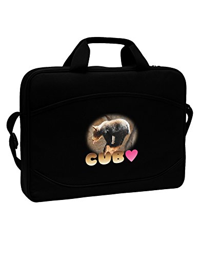 TooLoud Balancing Bear Cub with Text 15" Dark Laptop / Tablet Case Bag