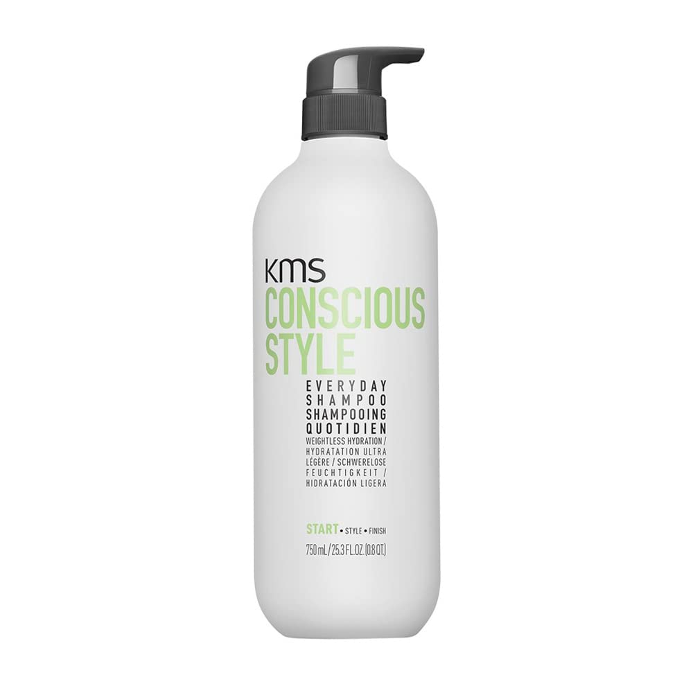 KMS Conscious Style Everyday Shampoo, For All Hair Types, Gentle Cleansing & Softness, Vegan & PETA Approved, 750ml