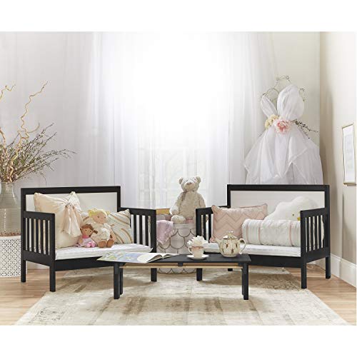 Dream On Me Hudson 3 In 1 Convertible Toddler Bed In Black And White