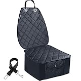 URPOWER 100% Waterproof Dog Car Seat Covers, Upgraded Front Car Seat Cover for Dogs Nonslip & Washable Front Seat Dog Covers Car Seat Protector Dog Seat Covers for Cars Car Seat Covers for Dogs Cars