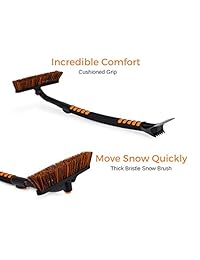 cepillo para nieve con rascador de hielo.
