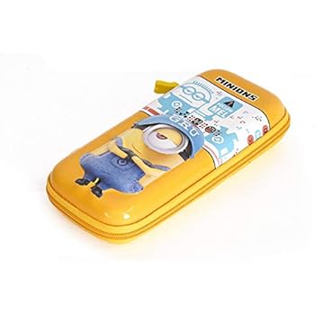 Minions Hardtop Shockproof Pencil Case Pens Holders Box Stationery Organizer