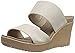 crocs Women's Leigh Ii 2-Strap W Wedge Sandal, Oatmeal, 9 M US