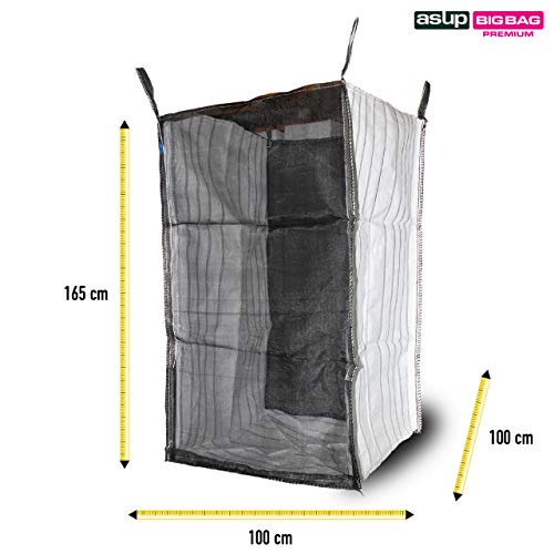 ASUP Holz Bag 100x100x165-2 Seiten Netzgewebe - 2 Seiten PP-Gewebe mit Lüftungsschlitzen, SWL 10 – Bild 3