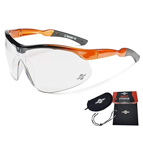 ToolFreak Agent Safety Glasses with Distortion Free Clear Wraparound