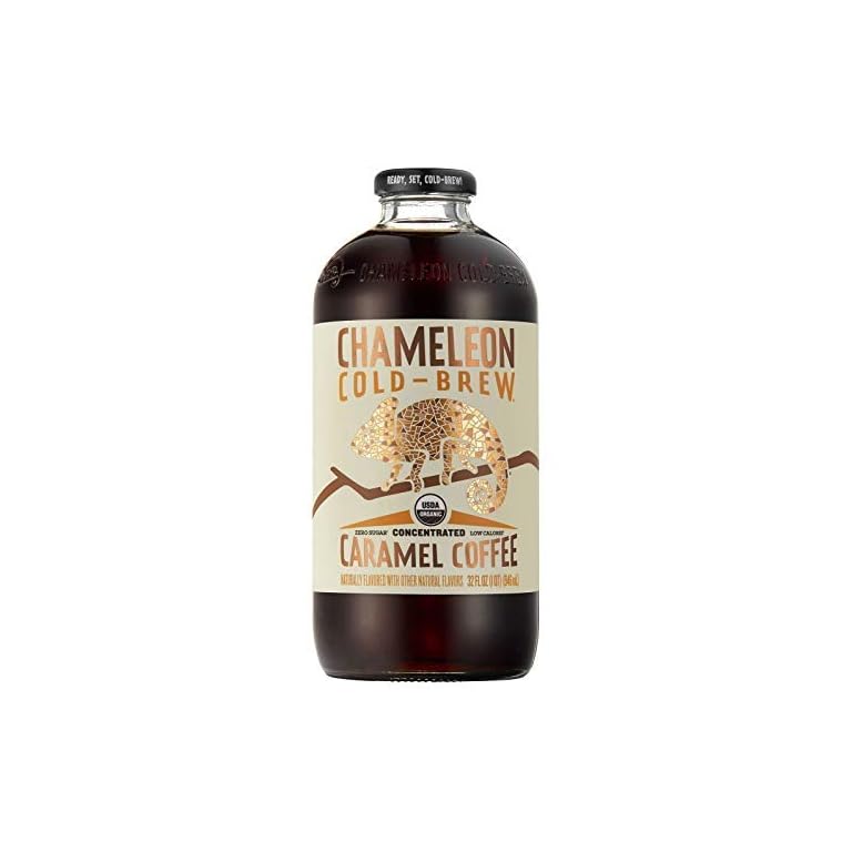 Chameleon ColdBrew Organic Coffee Concentrate, Caramel, 32 oz