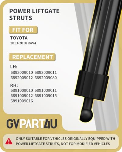GVPART4U 6891009010 Liftgate Actuator Compatible with Toyota RAV4 2013-2018 Electric Rear Hatch Lift Struts 1 Pair, 2Pcs Trunk Tailgate Power Shock Support Replacement 6892009010