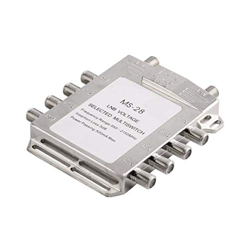 Dalkeyie Portable 2x8 JS-MS28 Satellite Signal Multiswitch LNB Voltage Selected Switch