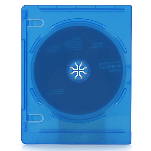 COOFIT Bluray Case Double 10 Pieces CD/DVD Jewel Cases Empty Standard Blue Replacement Boxes/Cases for Blu-Ray Disc