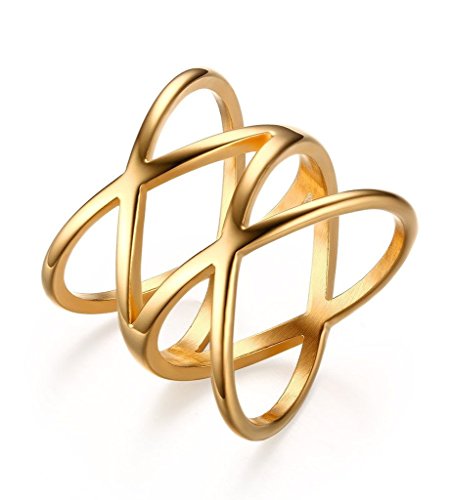 Bbx 18k gold plated stainless steel double"x"…