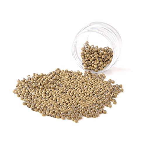 Vlasy Silicone Lined Nano Rings Beads for Nano Tip Hair Extensions Micro Nano Beads (600pcs,Light Brown)