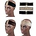 Slip on Lace Velvet Wig Grip Band 3 Packed No Slip Extra Hold Wig Headband (A-3 Packed)