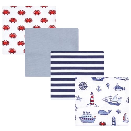 Hudson Baby Unisex Baby Cotton Flannel Receiving Blankets, Lighthouse, One Size